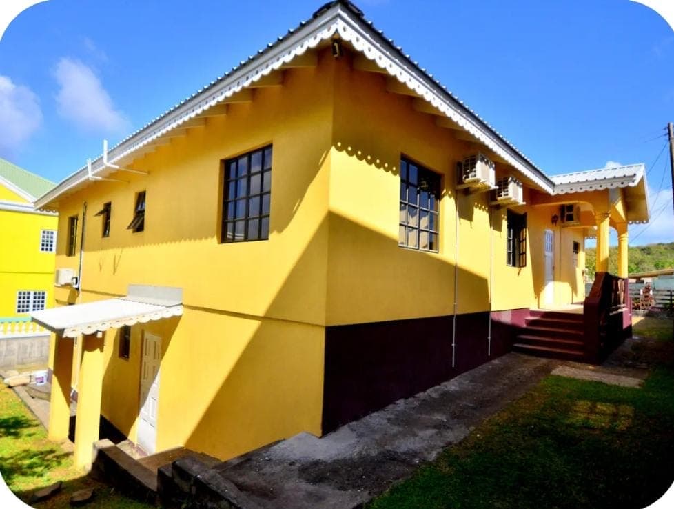 Side view of the residence showing multiple levels